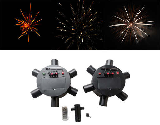 IP55 Tegangan Tinggi Elektronik Ignition Double Wheel Kembang Api Air Mancur Mesin