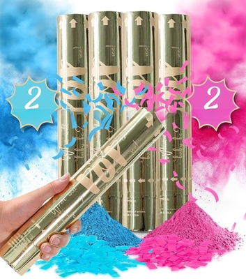 Pink Party Time Confetti Shooter Biodegradable untuk pernikahan ulang tahun