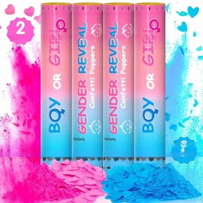 Biodegradable Gender Confetti Cannon Confetti Partai Poppers