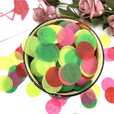 Multi Warna Khusus Bentuk Bulat Tissue Paper Dekoratif Filler Paper untuk Pengemasan Festival Partai Ulang Tahun