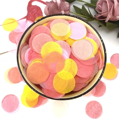 Multi Warna Khusus Bentuk Bulat Tissue Paper Dekoratif Filler Paper untuk Pengemasan Festival Partai Ulang Tahun