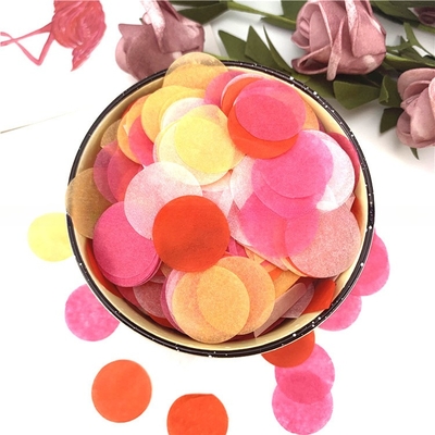 Multi Warna Khusus Bentuk Bulat Tissue Paper Dekoratif Filler Paper untuk Pengemasan Festival Partai Ulang Tahun