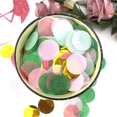 Multi Warna Khusus Bentuk Bulat Tissue Paper Dekoratif Filler Paper untuk Pengemasan Festival Partai Ulang Tahun