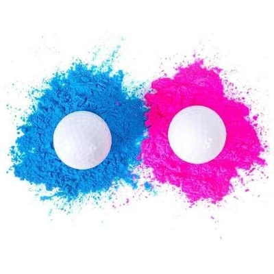 Menunjukkan Jenis Kelamin Bola Golf. Satu Bola Pink, Satu Bola Biru + T-shirt Kayu Termasuk.