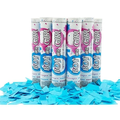 Eco Friendly Confetti Cannon Confetti Shooter Party Popper Bayi Biodegradable Menunjukkan Jenis Kelamin
