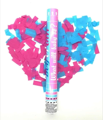 18 &quot;Ramah lingkungan Gender Reveal Cannon dengan api tahan biodegradable pesta popper confetti untuk Baby Shower Party Supplies