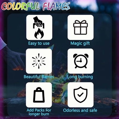 MEKER Fire Color Changing Packets Buatlah Acara Api Berwarna-warni untuk Api Kamp Anda