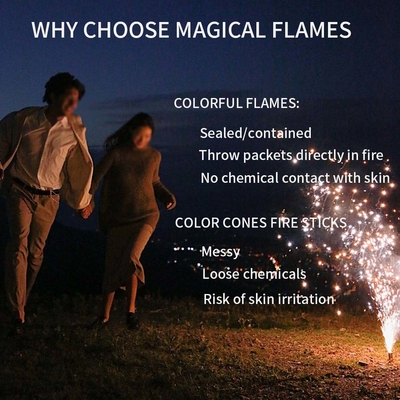 MEKER Fire Color Changing Packets Buatlah Acara Api Berwarna-warni untuk Api Kamp Anda