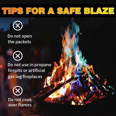 MEKER Fire Color Changing Packets Buatlah Acara Api Berwarna-warni untuk Api Kamp Anda