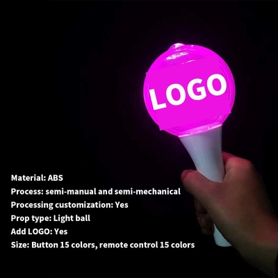 Festival LED Ball Sticks Light Up Ball Wand Untuk Perlengkapan Konser, LED Glow Flashing Stick