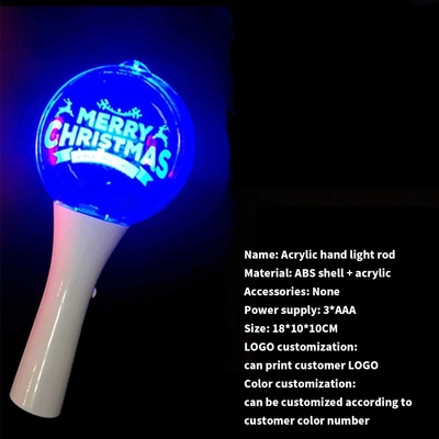 Festival LED Ball Sticks Light Up Ball Wand Untuk Perlengkapan Konser, LED Glow Flashing Stick