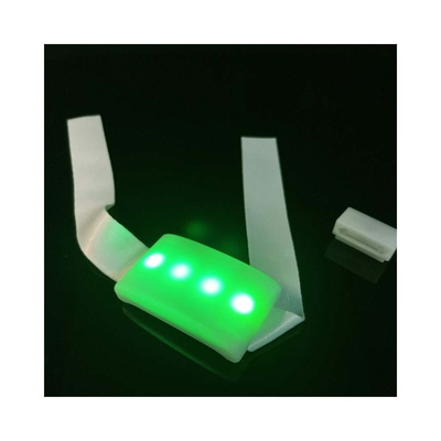 Kontrol jarak jauh yang dipersonalisasi bersinar LED disesuaikan Lampu Up Gelang NFC Rfid Custom Promosi