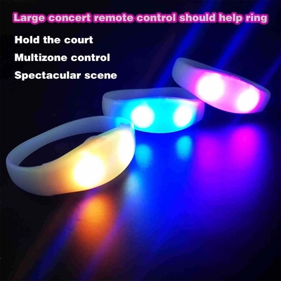 Perlengkapan pesta remote control led lampu gelang lumineux led berkedip gelang dengan 15 warna pencahayaan