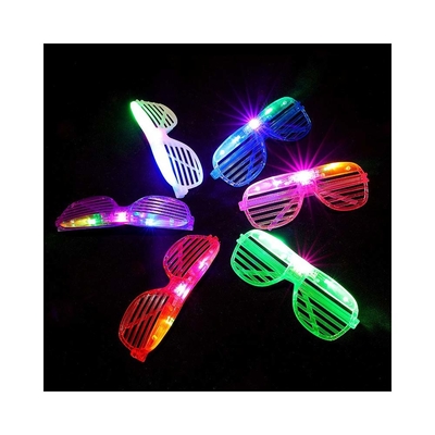 LED Mainan Warna Shutter Cahaya Kacamata Pesta LED Kacamata Mata Pesta Ulang Tahun Perlengkapan Flash Mengubah Kacamata 3D Luminous