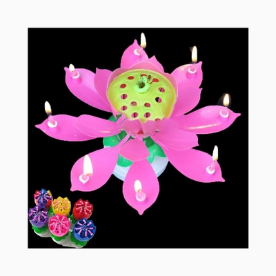 Kue Ulang Tahun Lilin Lotus Bernyanyi Kue Ulang Tahun Kembang Api Lilin Pesta Ulang Tahun Berputar Lilin Lotus