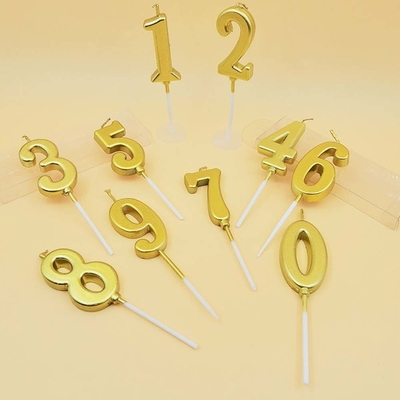 Creative Gold Silver Diamond Surface Lilin Digital Pesta Ulang Tahun Dekorasi Kue