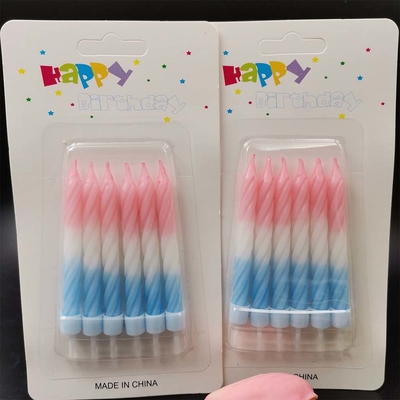 Gradient Colors Spiral Stick Lilin Kue Ulang Tahun 2 Metode Pencetakan Warna