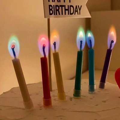 Lilin Api Pelangi Kreatif untuk Dekorasi Pesta dan Perayaan Ulang Tahun