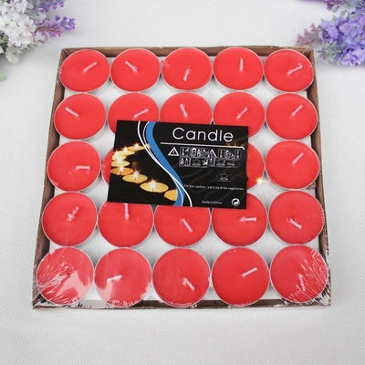 Lilin Cahaya Teh Berwarna untuk Dekorasi Rumah dan Pernikahan dalam Paket Tunggal Ukuran 4X4X2 cm