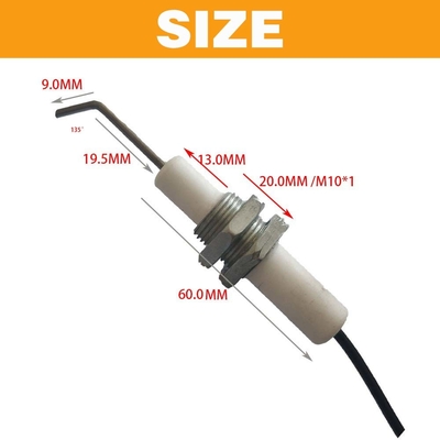 Jarum Pemicu Oven Rumah Tangga M10*1 Semprot Ceramic Threaded Untuk Oven Gas Universal