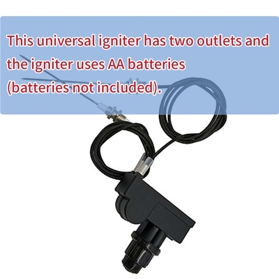 AA Baterai Dua Exits Grill Igniter Dengan Kunci Kunci Wire 1 Meter Panjang Dua Elektrod