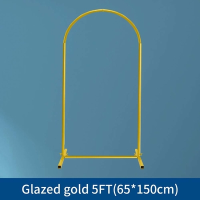 Gold 25mm Aluminium Alloy Tube Floral Wedding Backdrop Stand dengan Aksesoris dan Tas Bawa