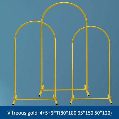 Gold 25mm Aluminium Alloy Tube Floral Wedding Backdrop Stand dengan Aksesoris dan Tas Bawa