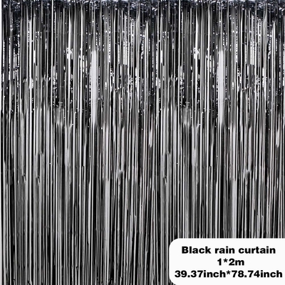 Pesta Ulang Tahun Latar Belakang Photo Booth Fringe Tassel Door Foil Curtain