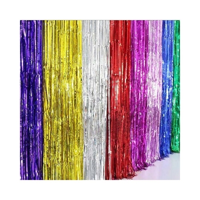 Pesta Ulang Tahun Latar Belakang Photo Booth Fringe Tassel Door Foil Curtain