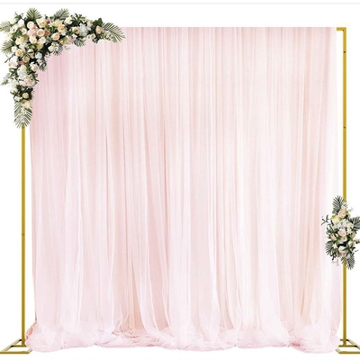 Gold Metal persegi panjang Arca Pernikahan Backdrop Stand Untuk Upacara Pesta Ulang Tahun