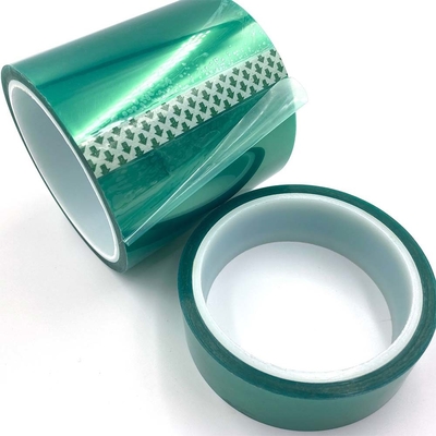 Soft Hardness High Gloss Green PET Tape untuk Pengolahan Injection Molding yang Tahan Panas