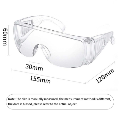 Outdoor Transparan Wide Vision Kacamata Keamanan Olahraga Kerangka Polikarbonat Jelas Kacamata ventilasi Flanking