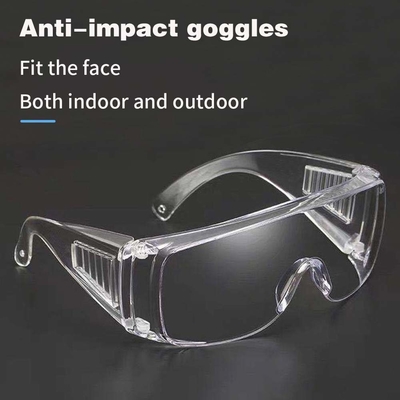 Outdoor Transparan Wide Vision Kacamata Keamanan Olahraga Kerangka Polikarbonat Jelas Kacamata ventilasi Flanking