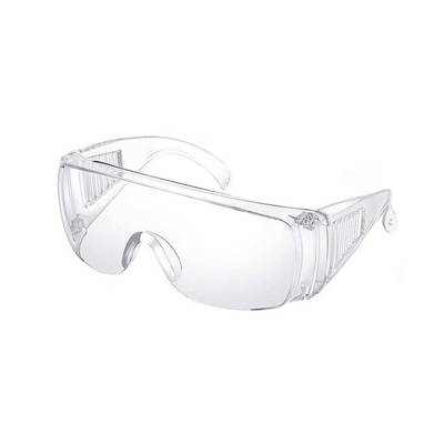 Outdoor Transparan Wide Vision Kacamata Keamanan Olahraga Kerangka Polikarbonat Jelas Kacamata ventilasi Flanking