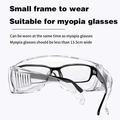 Outdoor Transparan Wide Vision Kacamata Keamanan Olahraga Kerangka Polikarbonat Jelas Kacamata ventilasi Flanking