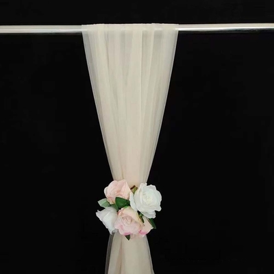 Custom Polyester Tulle Kain Lembut Pewarnaan Warna Murni Untuk Dekorasi Pernikahan Luar