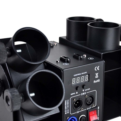 120W 4 Kepala Elektronik Konfetti Launcher Mesin dengan DMX Control untuk Pernikahan Ulang Tahun Konfetti Cannon