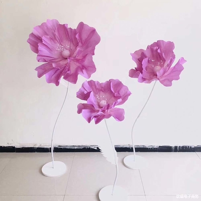 Elegant Giant Foam Peony Wedding Flower Runner dengan Electroplated Ironwork dan Modern Fit Style