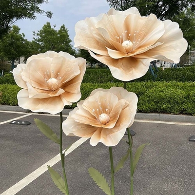 Elegant Giant Foam Peony Wedding Flower Runner dengan Electroplated Ironwork dan Modern Fit Style