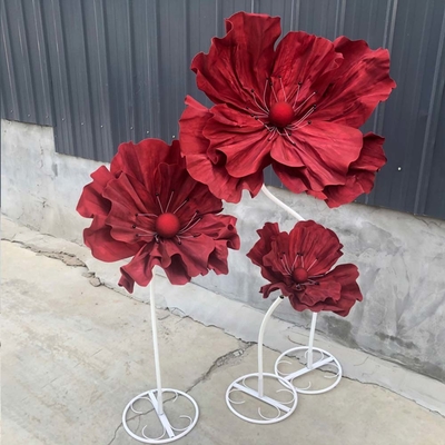 Elegant Giant Foam Peony Wedding Flower Runner dengan Electroplated Ironwork dan Modern Fit Style