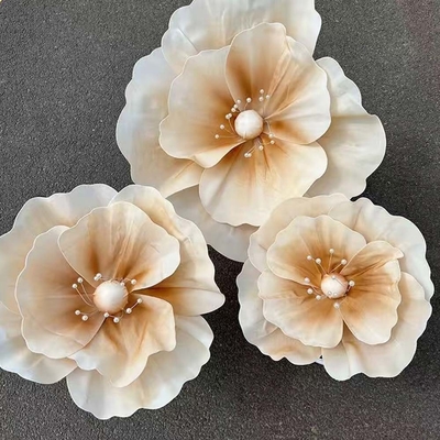 Elegant Giant Foam Peony Wedding Flower Runner dengan Electroplated Ironwork dan Modern Fit Style