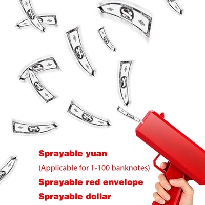Menembak Uang Membuat Hujan Uang Senjata Penembak Handheld Palsu Bill Dispenser Mainan Custom Electric Money Pistols Untuk Pesta