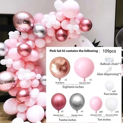 Pink Blue Latex Balloon Arch Kit Set Pernikahan Ulang Tahun Pesta Dekorasi Balon Set