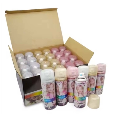 Party Glitter Spray Instant Hair Color Spray Untuk Pesta Festival OEM Diharapkan