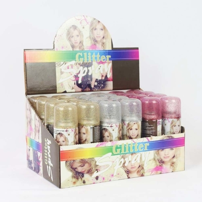 Party Glitter Spray Instant Hair Color Spray Untuk Pesta Festival OEM Diharapkan